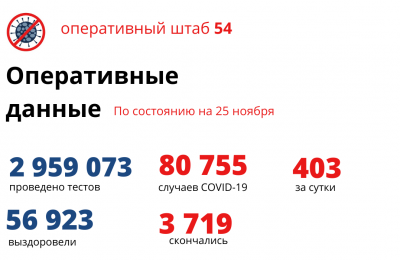 403 случая COVID-19 выявили в Новосибирской области за сутки