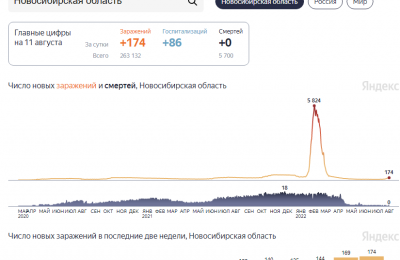 174 случая COVID-19 выявили в Новосибирской области за сутки