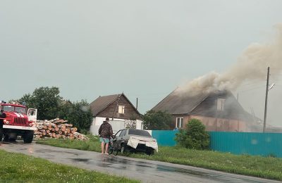 Удар молнии стал причиной пожара в Воробьево