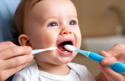 Чистить полость рта с первых месяцев жизни!